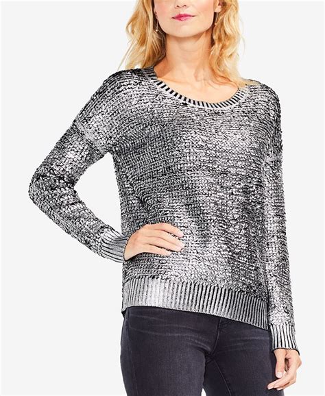 cooling fabric metallic sweatshirts under $200|WOMENS METALLIC SWEATER .